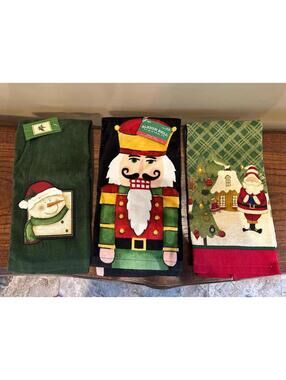 Christmas Kitchen Towels - Set of 3